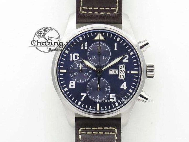 MIROTIME 0822 Portugieser Chrono  42 IW390403 ZF 1:1 Best Edition White Dial Blue Hand on Black Leather Strap A WellDesigned 7190